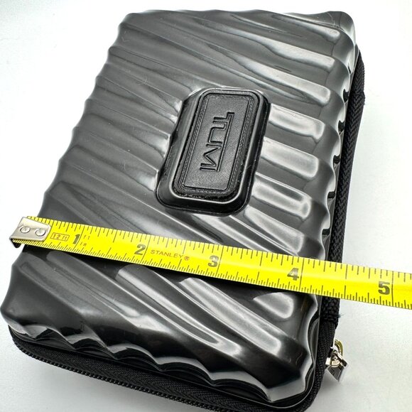 Tumi For Delta Mini Zip Travel Toiletries Amenity Hardcase Black Empty Case Only - Picture 3 of 7